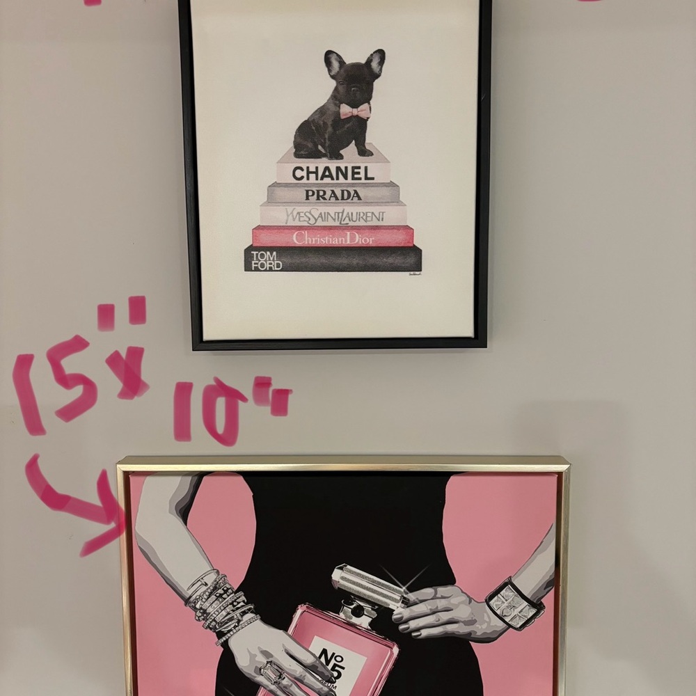 2 stylish and current wall prints. Sold as a set.